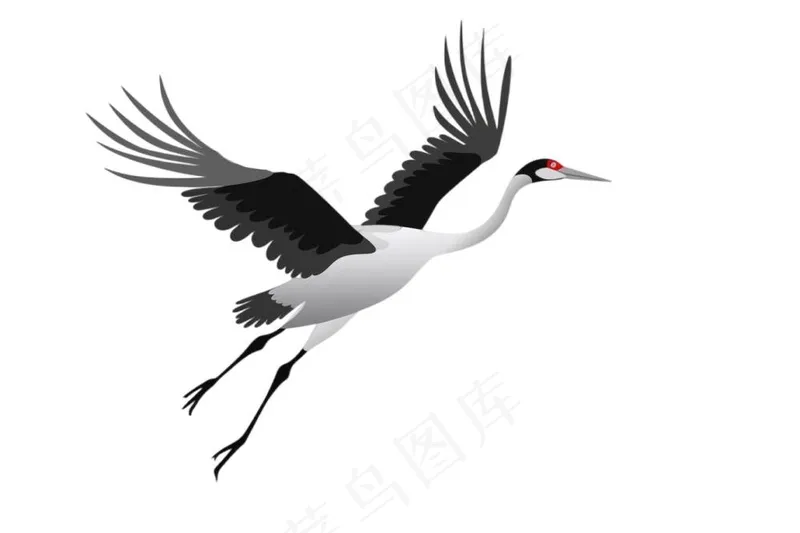 仙鹤国风插画免抠(1344x896)