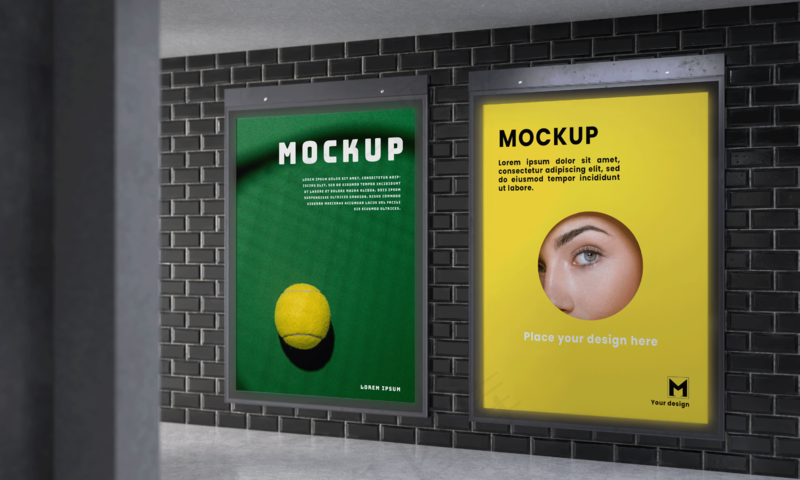 地铁站车站广告牌灯箱样机30样机