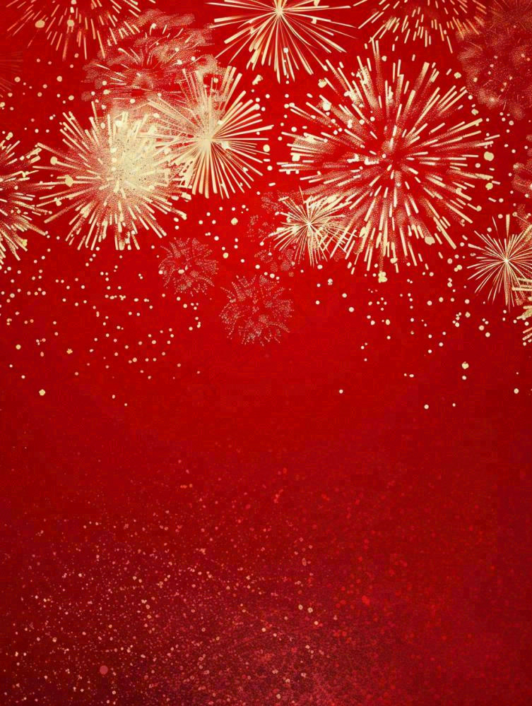 烟花绽放红色背景节日庆祝喜庆春节国庆插画背景(928x1232)