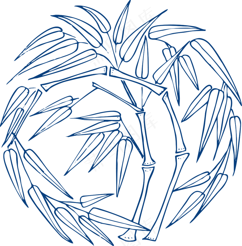 古代青花瓷图案花纹中国风图案祥云纹理传统图腾PNG免扣素材