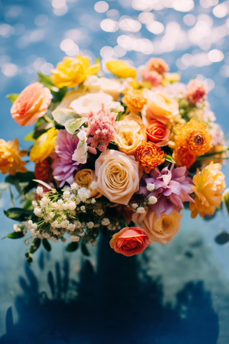 手捧花花束鲜花摄影图(2688x4032)