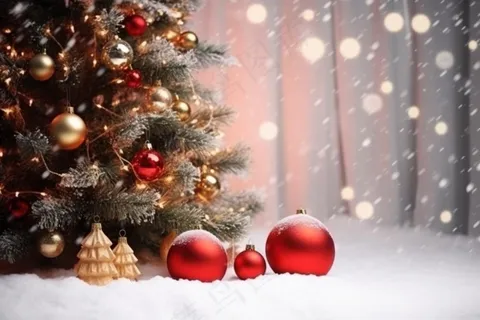 圣诞浪漫温馨蜡烛背景