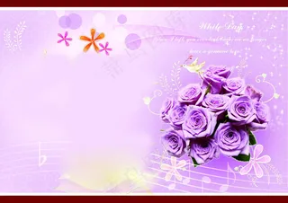 紫色花朵背景美容养生2