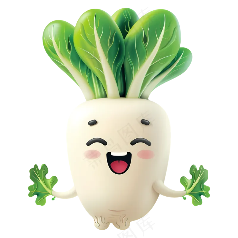 免抠卡通微笑萝卜