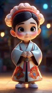 传统服饰汉服可爱小女孩4