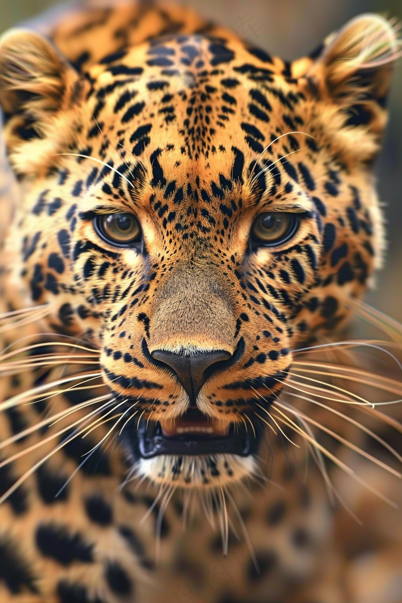 猎豹头部特写摄影图