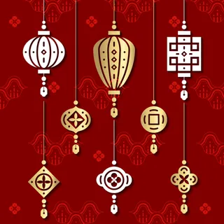 新年元素矢量免扣AI素材