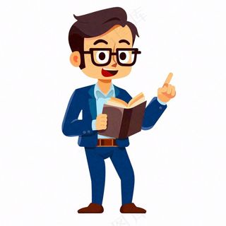 男教师教授老师教书人物卡通插画免抠