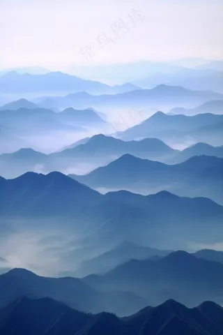 山川山峰层峦叠嶂翠绿摄影图