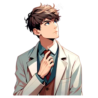 韩系美男子2 漫画人物插画