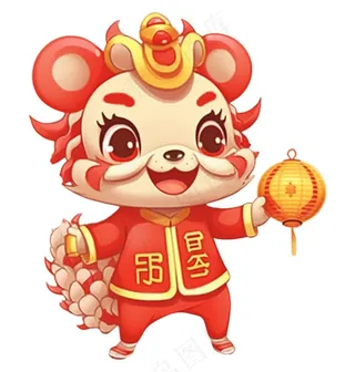 龙年可爱卡通元素