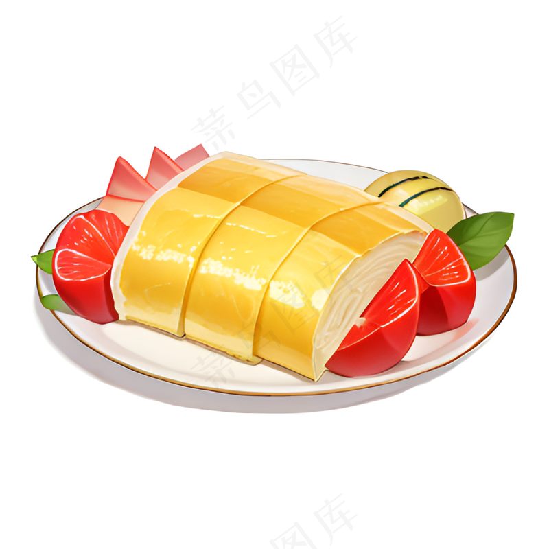 橙色果冻糕点美食西式87