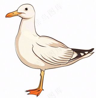 鸭子牲畜动物卡通插画免抠