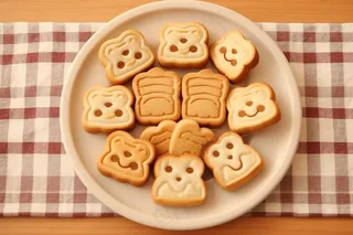 表情小饼干烘焙苏打饼摄影图