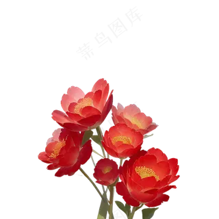 红色海棠花写实手绘练习作品30