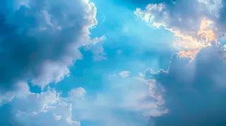 蓝天白云天气天空摄影图