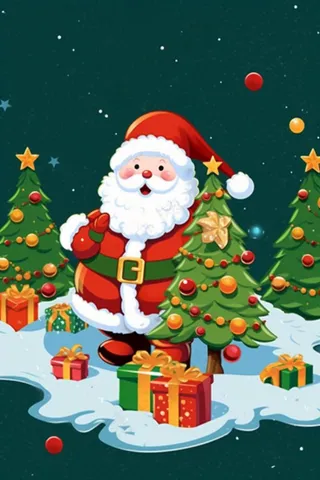 圣诞老人可爱温馨背景