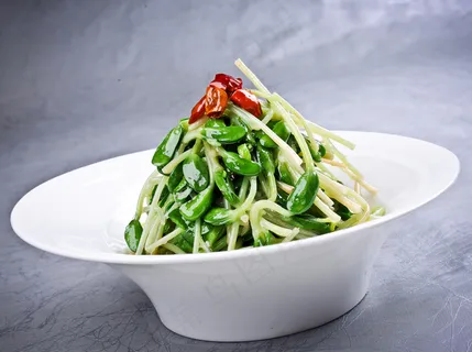 炝拌黑豆苗 15元例