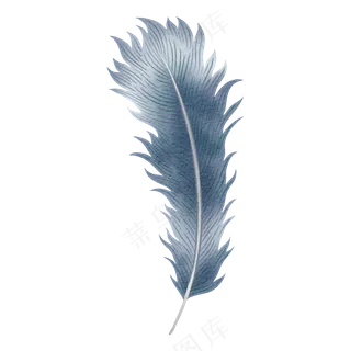 水彩羽毛免扣