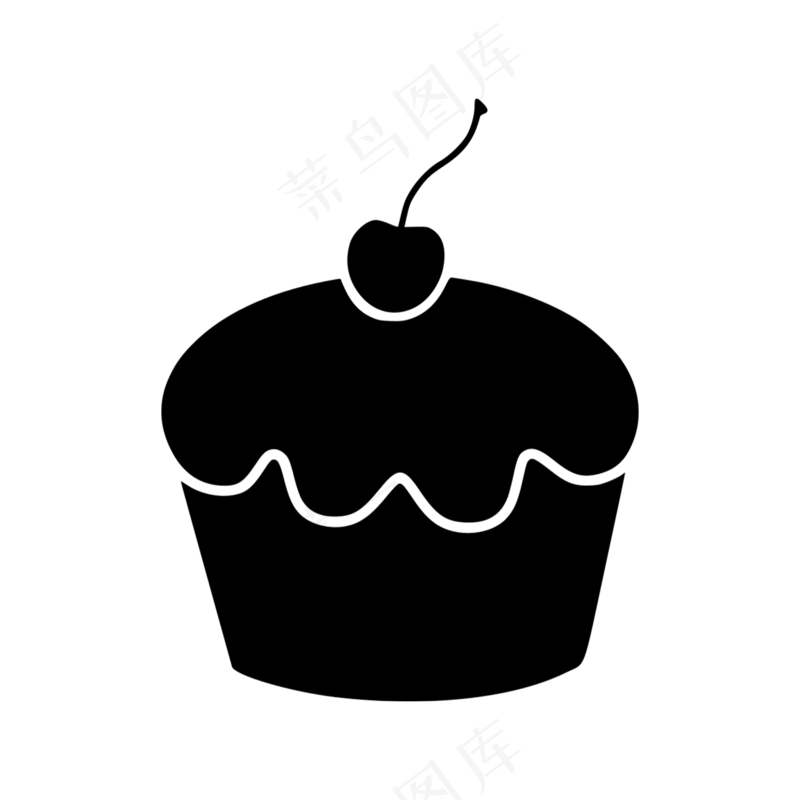 免抠樱桃蛋糕图标