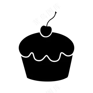 免抠樱桃蛋糕图标