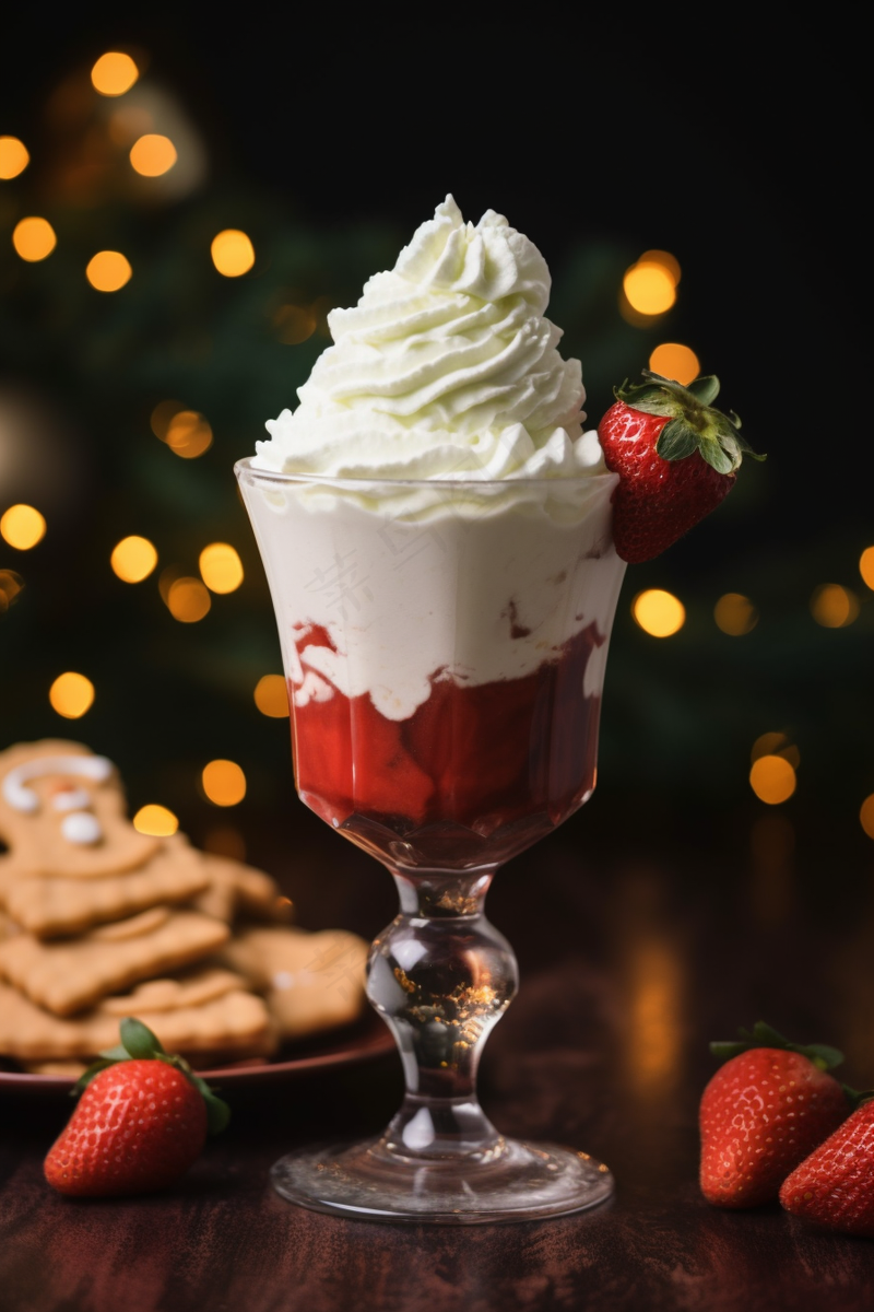 巧克力奶油拿铁咖啡下午茶摄影图