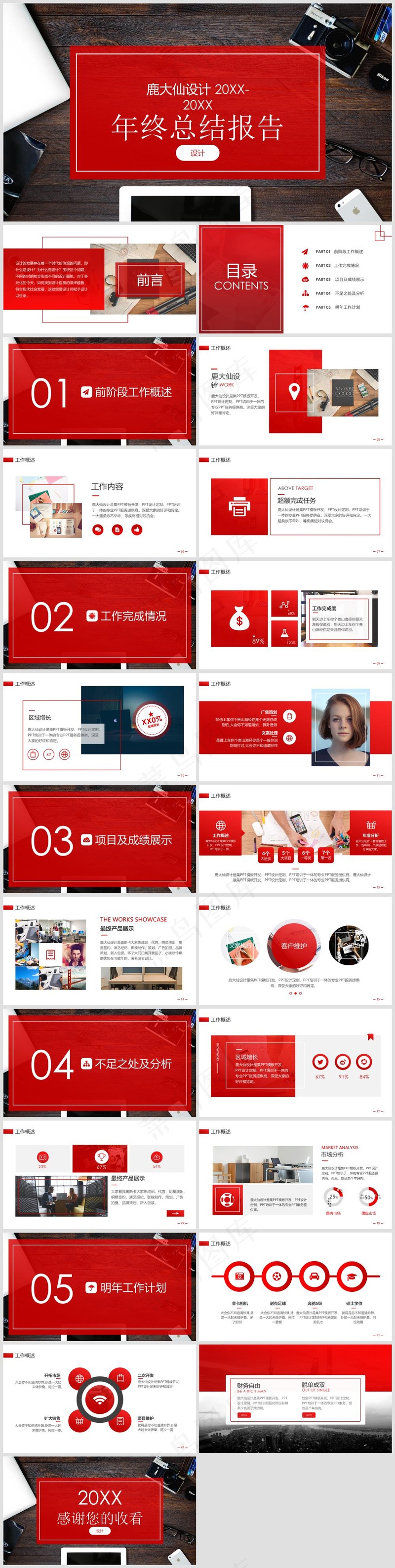 述职总结PPT模板丨高端商务风丨标准色系丨教育培训工作汇报用74