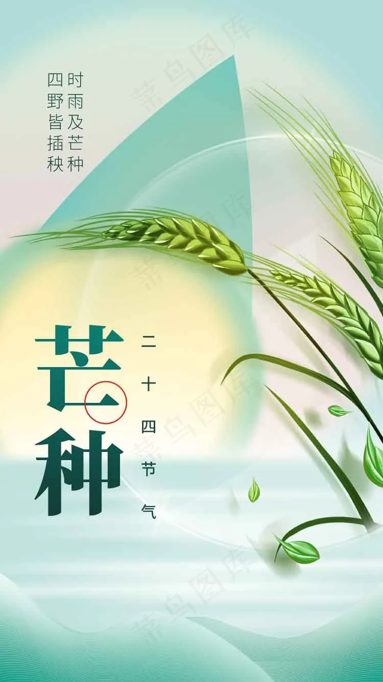 芒种节气传统活动海报psd模版下载