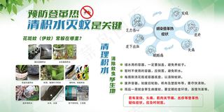 预防登革热清积水灭蚊是关键展板