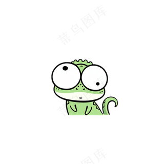 蜥蜴 儿童简笔画 卡通小动物 免抠透明底