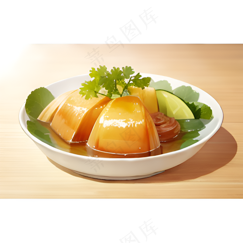 橙色果冻糕点美食西式5