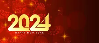 红色2024年春节背景图活动海报