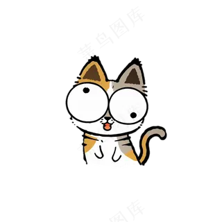 小猫 儿童简笔画 卡通小动物 免抠透明底