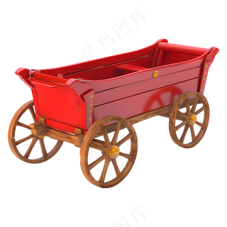 免扣红色的小卡车