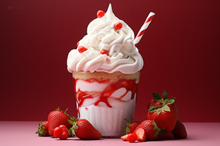 夏日冰淇淋清凉蛋筒甜点摄影图