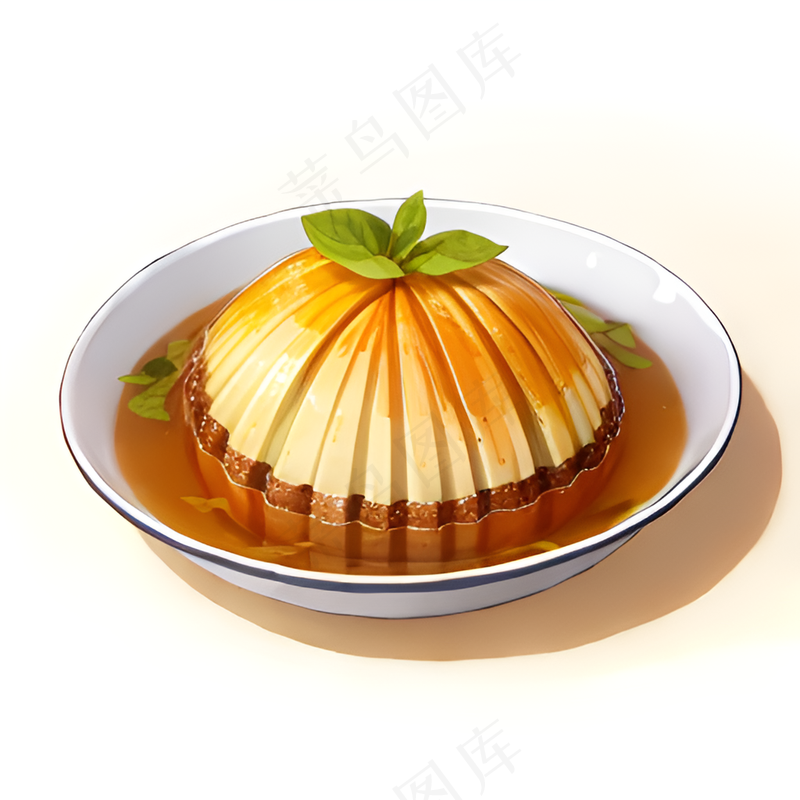 橙色果冻糕点美食西式13