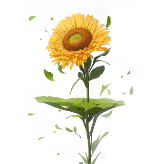 黄色向日葵免抠素材84