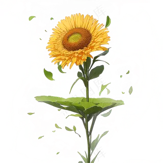 黄色向日葵免抠素材84