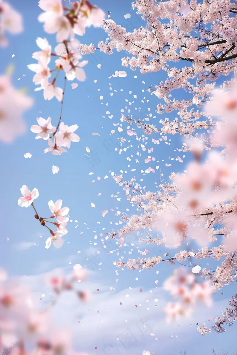 春日樱花花朵摄影图(2688x4032)