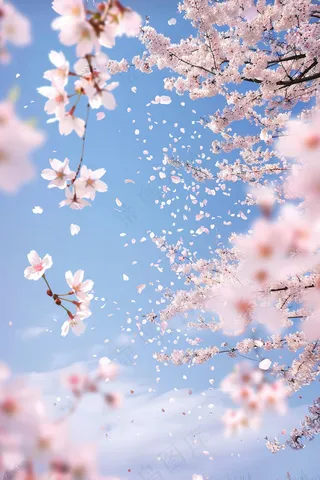 春日樱花花朵摄影图