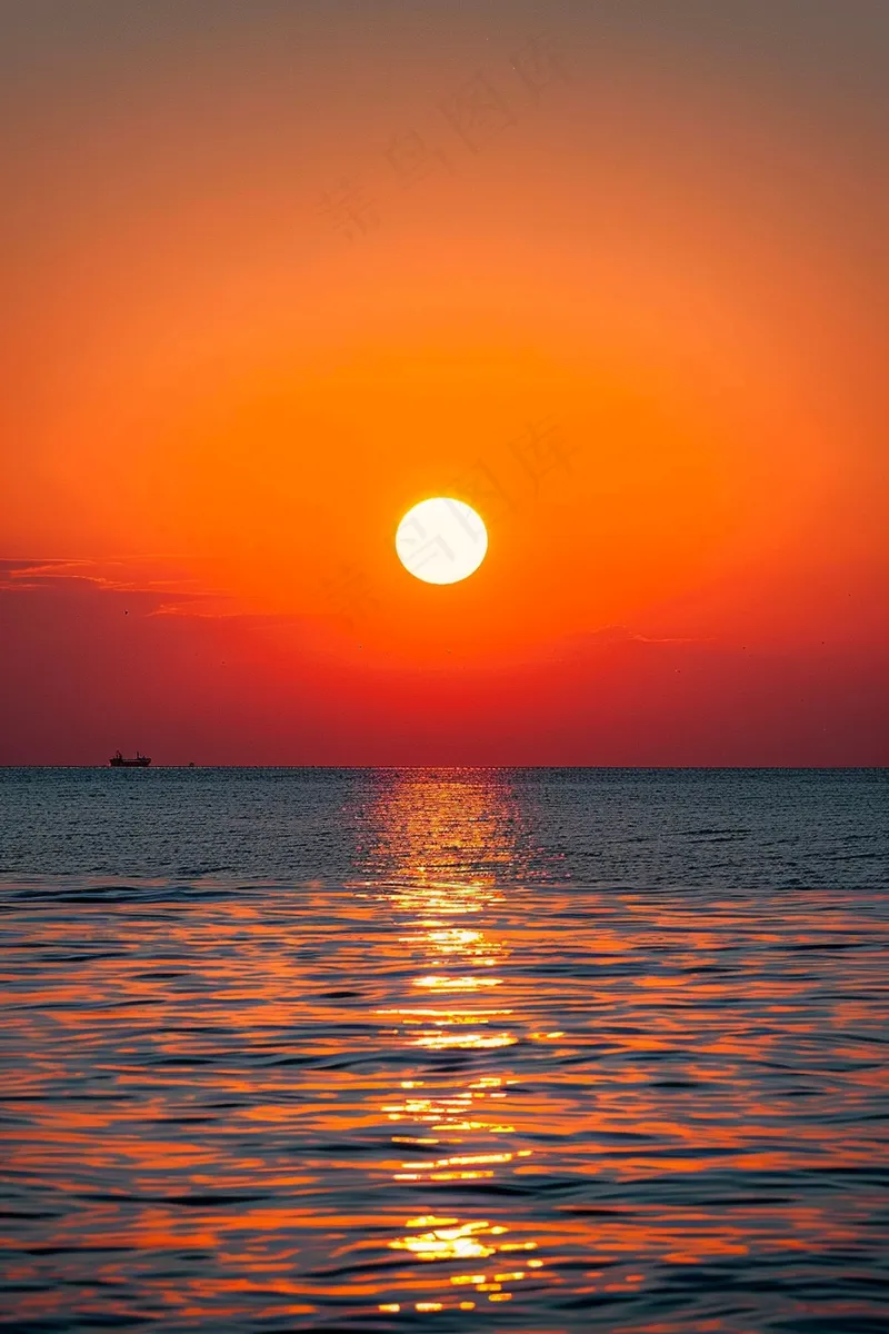 海上清晨日出朝霞云层摄影图(2688x4032)