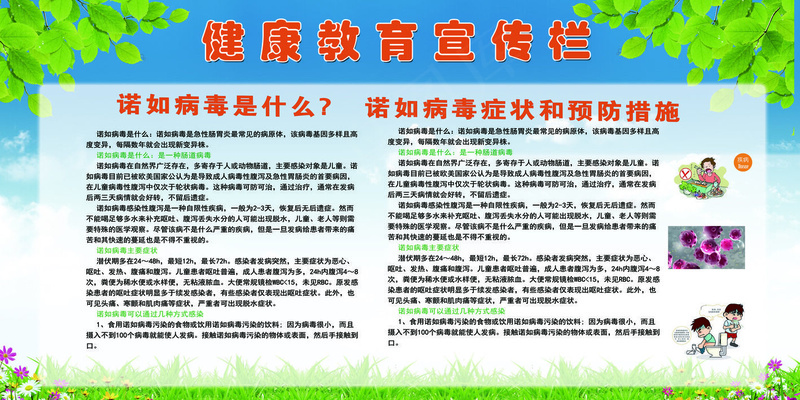 健康教育宣传栏展板psd模版下载