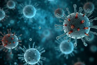 医疗细菌病毒细胞3D渲染图