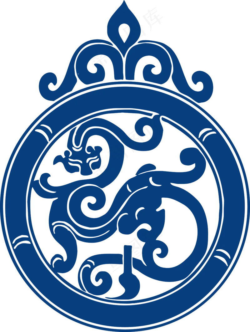 古代青花瓷图案花纹中国风图案祥云纹理传统图腾矢量AI设计免扣素材