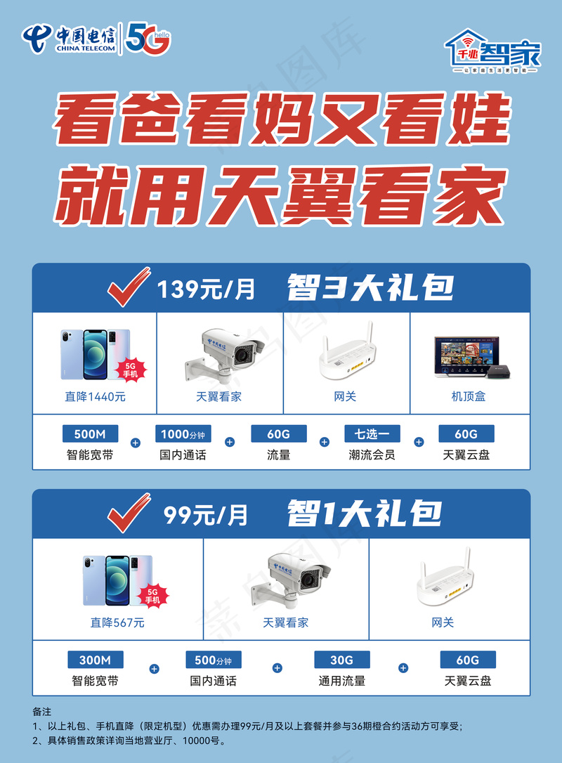 中国电信智3智1背面psd模版下载