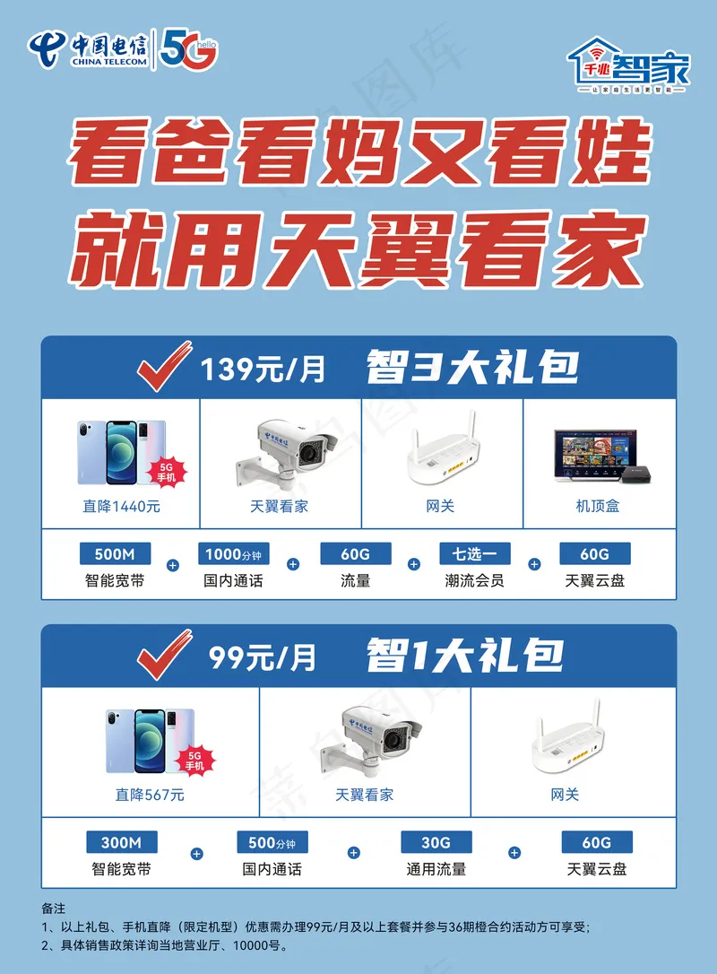 中国电信智3智1背面psd模版下载