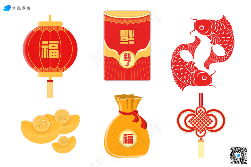 中国新年矢量图形元素psd模版下载