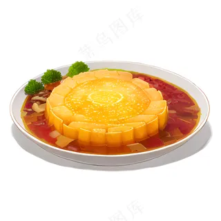 橙色果冻糕点美食西式63