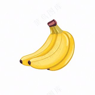 香蕉水果卡通插画免抠