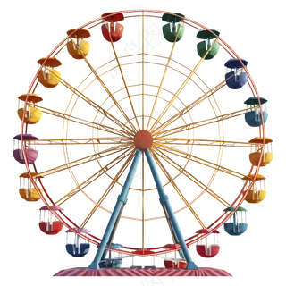 免扣彩色的摩天轮